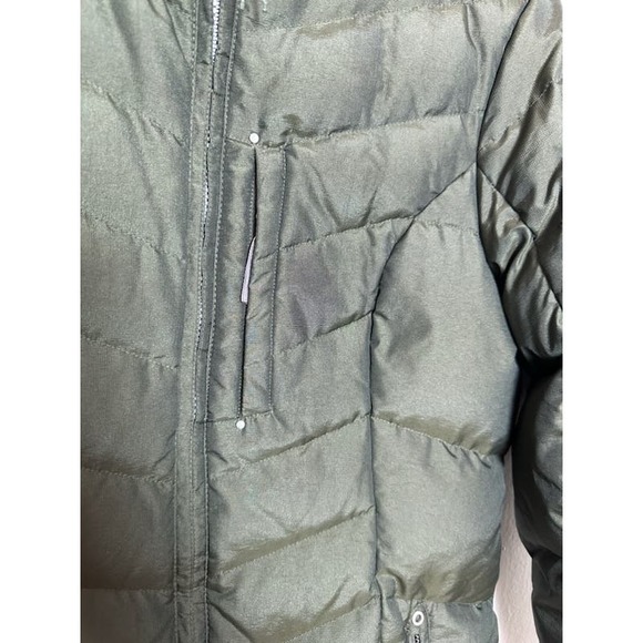 Eddie Bauer Women's Sz S Green Long Down Parka Puffer Jacket FLAW - Picture 4 of 9